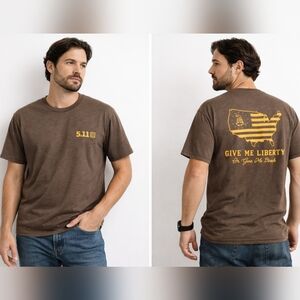 5.11 Tactical T-Shirt “Give Me Liberty or Give Me Death” Graphic Tee USA Flag!